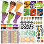 Shemira Halloween Party Favors for Kids,168pcs Halloween Stationery gift kit,Halloween Miniatures Prizes,Trick or Treating Goodie Bag Fillers including Notepad,Stamper,Sticker,Pencil,Eraser,Ruler