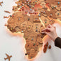 Enjoy The Wood 3D Wood World Map LED 3.0 Wall Art Modern Home Decor Gifts LED Lighting Wall Decor Housewarming Gift (Oak)