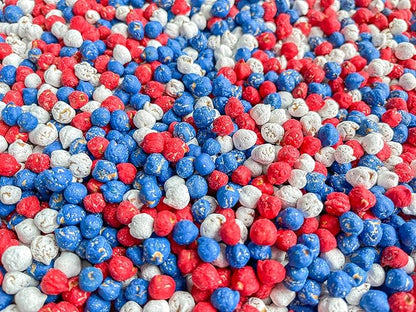 Colored Chickpeas for Sensory Play and Sensory Bins - Many Different Seasonal Colors (4 Cups, Patriotic)