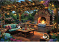 1000 Piece Jigsaw Puzzle for Adults - Challenging Garden Patio Scene with Twinkling Lights, Vibrant Hydrangeas - 27.5"x19.7" Art Puzzle, Unique Gift for Game Nights