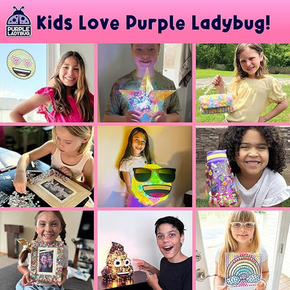 PURPLE LADYBUG Unicorn Headband Making Kit - Unicorn Crafts for Girls Ages 4-9, Birthday Gifts, DIY Hair Accessories Set, Great Summer Activity for Girls