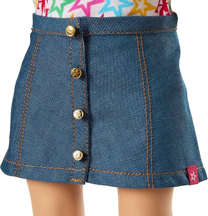 American Girl, Truly Me 18-inch Doll #100 with Dark-Blue Eyes, Straight Blonde Hair, Light-to-Medium Skin, for Ages 6+