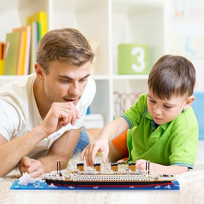 World Famous Titanic Micro Building Block Set for Adult Cruise Ship Micro Bricks Model Kit for Kids Ages of 14+ - 1872 PCS Great Gift