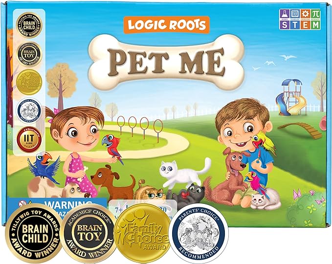 Pet Me Multiplication and Division Game - Fun Math Board Game for 5 - 9 Year Olds, Easy Start STEM Toy, Perfect Educational Gift for Kids (Girls & Boys), Homeschoolers, Grade 1 and Up