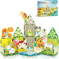 PicassoTiles 26pcs Magnetic Tiles Magnet Tile Building Blocks Printed Fall Farm Themed Animal Toy Set with 8 Farmyard Animals Character Action Figures STEM Learning Playset for Kids, Ages 3+ PTQ27
