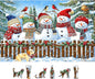 Christmas Jigsaw Puzzles 500 Pieces for Adults - 23x15 Inches Winter Holiday Puzzle with Unique Shaped Pieces, Fun & Challenging Snowman Art for Christmas Vacation