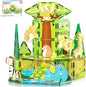 PicassoTiles Magnet Tile Building Block Safari Themed Set with 8 Compatible Magnetized Animal Action Figures Build Blocks Toddler Creativity Toys STEAM Educational Learning Skills Ages 3+ PTQ12