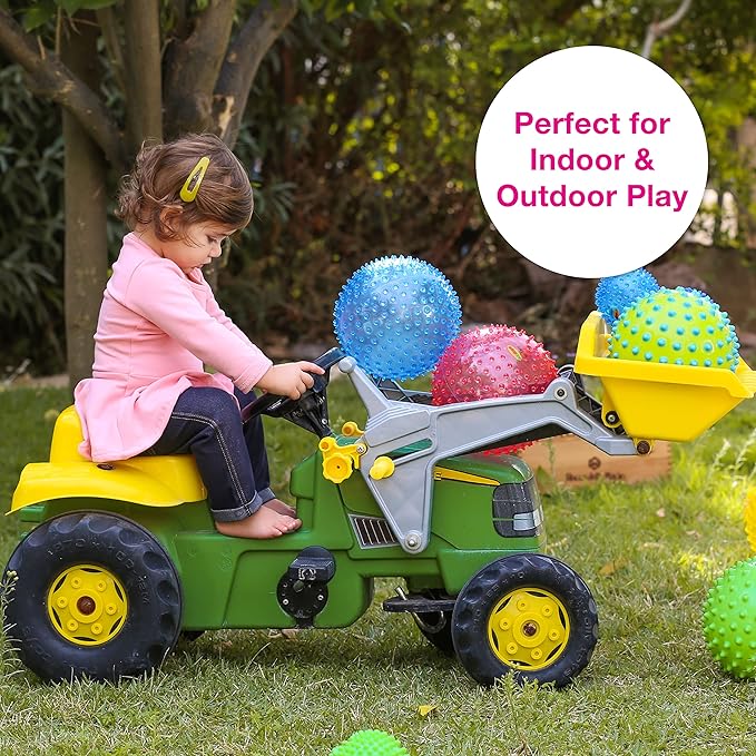Edushape The Original Sensory Ball for Baby - 7" Glow-in-The-Dark Color Baby Ball That Helps Enhance Gross Motor Skills for Kids Aged 6 Months & Up - Vibrant, Colorful & Unique Toddler Ball