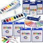 Color Swell Art Supplies Pack - 4 Packs Each of Watercolors, Crayons, and Markers
