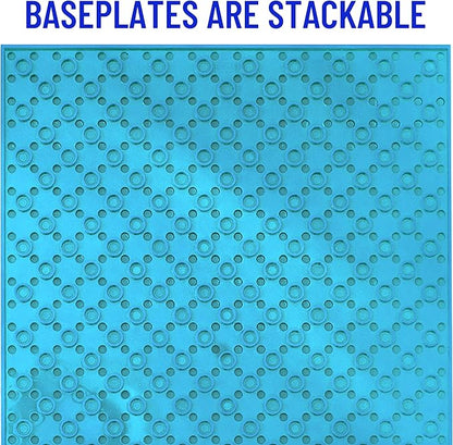 Strictly Briks Baseplate Set - Compatible with Lego - 12-Pack, 10 x 10 in, Nature Theme - Stackable Baseplates for Building Bricks