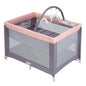 Pamo Babe Portable Playard with Mat Pad and Toy Bar Pink Play Yard for Baby