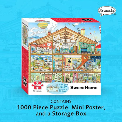 Re-marks Sweet Home Architecture Puzzle, 1000-Piece Puzzle for All Ages