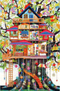 Whimsical Treehouse Escape 500 Piece Jigsaw Puzzle for Adults Colorful Fantasy Art Illustration Fun Challenging Family Game, Premium Quality, Vibrant Nature-Themed Puzzle (15x23 in)