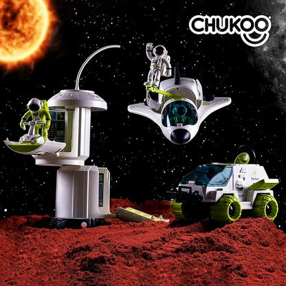 [Upgraded Set] Space Toys for Kids 3 4 5 6 7 8, Space Shuttle with Rocket Ship Toys - 4 Astronauts, Station, & Rover, Spaceship Toy, Rocketship Solar System Playset