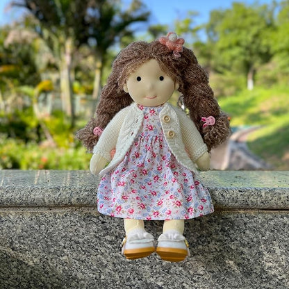 BlissfulPixie Handmade Wedding Present Princess Doll Waldorf Doll Rag Doll Birthday Present for Girl with Exquisite Box - Hazel 12"