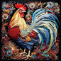Vibrant Rooster 500 Piece Jigsaw Puzzle for Adults Colorful Folk Art Decorative Challenge Puzzle Premium 20"x20" Art Puzzle for Puzzle Lovers
