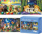 3-Pack 100 Piece Puzzles for Kids,Dogs Foxes Animals Puzzle for Kids Age 4-6 6-8 8-10,Unique Large Piece Jigsaw Puzzle,Recycled Paper,Bright & Colorful Educational Puzzle,Boys Girls Gift for Birthday