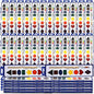 Color Swell Bulk Watercolor Paint Set – 36-Pack with 8 Washable Colors & Shape Learning Tools – Includes Strong Wood Brushes for Kids