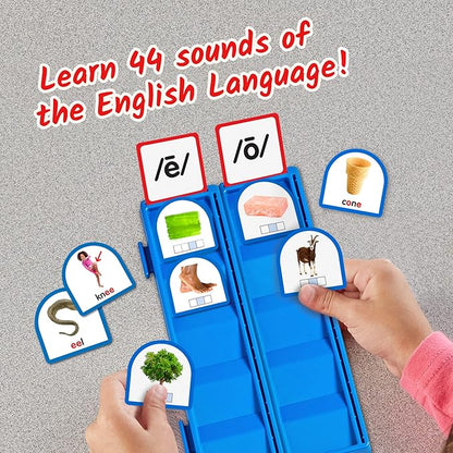 hand2mind Sort That Sound! Activity Set, Phonemic Awareness, ESL Teaching Materials, Science of Reading Manipulatives, Letter Sounds for Kindergarten, Speech Therapy Tools, Phonics Flash Cards