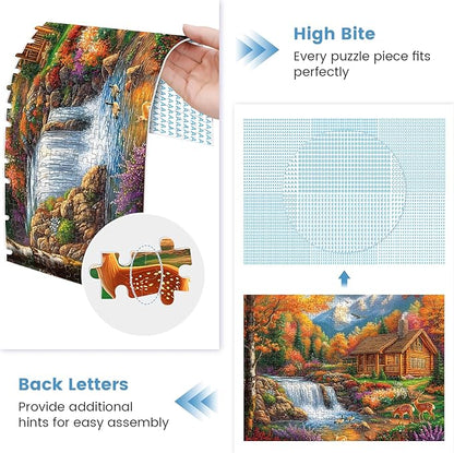 Puzzles 500 Pieces for Adults | Alpine Serenity Jigsaw Puzzles | Recycled Cardboar Jigsaw Puzzles 500 Pieces | Challenging Family Activity Great Gift Idea for Family Friends | 20.5 X 15 inches