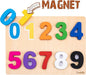Magnetic Wooden Educational Number Puzzle - Learn Numbers & Color Recognition Toy – Toddler Preschool Game – Kids Montessori Education