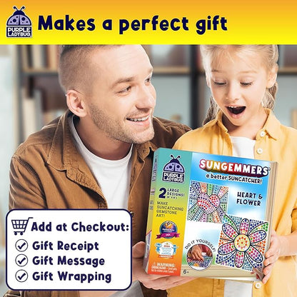 SUNGEMMERS DIY Gem-Sticker Window Diamond Art Suncatcher Kits - Stocking Stuffers for Kids 8-12, Birthday Gifts for 6 7 8 9 10 11 12 Year Old Girls & Boys, Fun Arts & Crafts for Kids Ages 8-12 6-8