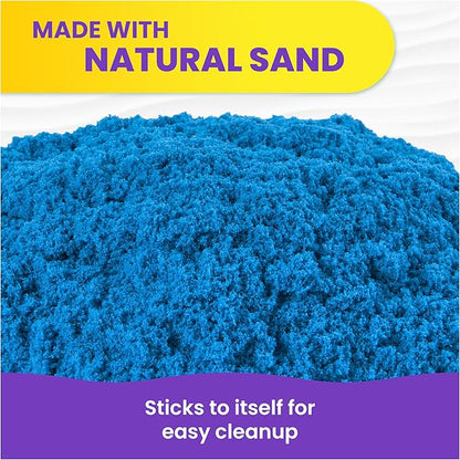 Kinetic Sand, 2.5lbs Blue Play Sand, Moldable Sensory Toys for Kids, Resealable Bag (Packaging May Vary), for Ages 3 and up