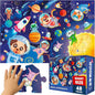 QUOKKA Giant Floor Puzzle for Kids Ages 4-6 – 2x3 Feet Extra-Thick 48 Pieces Toddler Puzzle Ages 3-5 – Space Educational Activity for Boys Girls – Premium Box with Sturdy Handle & Magnetic Closure