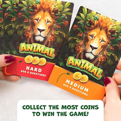Guess The Animal – Educational Guess In 5 Clues Game for Kids & Family – Fun Children’s Guessing Game for Learning Animals, Perfect for Home, School or Travel – Girls, Boys Ages 6, 7, 8, 9, 10