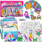 Sinceroduct Foil Art Kit for Kids, Princess Fun-Foil Art Craft Supplies for Kids Ages 4-8,Mess Free Coloring, Foils Foam Sticker,Children DIY Creative Activity Travel Toy,Birthday Gift for Boy & Girl.