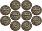 Bulk Set of 10 Romantic Love Expression Coins, I Cherish You, I Can't Stop Thinking About You, Anniversary Pocket Tokens for Date Night, Love Gift for Men & Women, from Him or Her