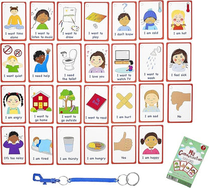 Special Needs My Communication Cards for Special Ed, Speech Delay Non Verbal Children and Adults with Autism 27 Flash Cards for Visual aid or cue Cards