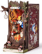 Rolife DIY Book Nook Kits Fall into Wonder, Fairy Tale Bookend Wooden 3D Puzzles for Bookshelf Decor, DIY Miniature House Building Kit for Adults, DIY Crafts/Surprised Gifts for Teens & Book Lovers