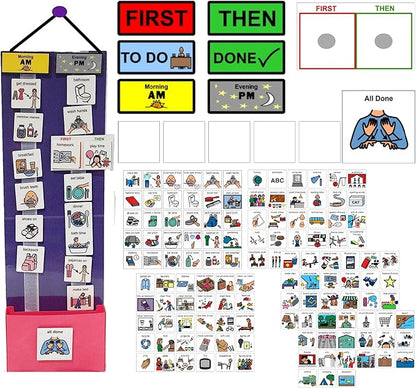Visual Schedule for Kids – 133 Durable Plastic Picture Cards with Soft Loop Coins | Daily Routine & Chore Reward Chart for Home, School, Autism, ADHD & Special Needs Behavior Support