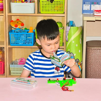 OSOYOO Kids Electricity Circuit Learning Kit for Science Study,Series Circuit Parallel Circuit, Physics Experiments Learning Tool for Kids