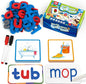 Coogam CVC Sight Words Magnetic Letters Flashcards, Short Vowel Spelling Game, Preschool Kids Learning Supplies, Montessori Educational Writing Reading Toy Gift for 3 4 5 Years Old