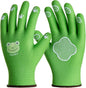 COOLJOB Small Toddler Gardening Gloves for Little Boys Girls Ages 2-4, Breathable Kids Work Gloves with Grippy Animal Paw Dots for Children Yard Landscape, Green Frog, 1 Pair