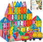 104PCS Magnetic Building Tiles, STEM Educational Stacking Blocks, Construction Toys for Kids Ages 3-9, Creative Toddler Boy Girl Christmas Birthday Gift