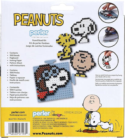Perler 80-57193 Peanuts Snoopy and Friends Fused Bead Craft Activity Kit with Four Patterns, Multicolor, 1003 Pieces