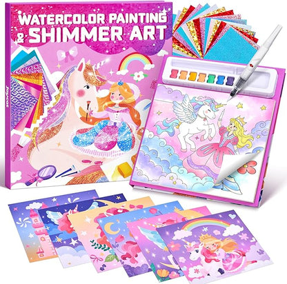 JoyCat Paint with Water Coloring Books, Art & Craft Activity, Princess No Mess Art for Kids Ages 4-8, Craft Kits & Supplies, DIY Creative Activity, Presents for Girls & Boys