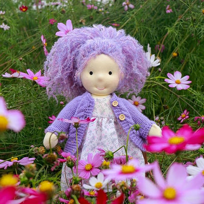 BlissfulPixie Handmade Waldorf Doll - Fruzie 12", Soft Girl Rag With Cute Stuffed Plush, Ideal First for Babies & Toddlers