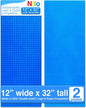 NILO Classic Blue Baseplate, 2-Pack 12"x32" Double-Sided, Large Building Plates for Building Bricks 100% Compatible with All Major Brands