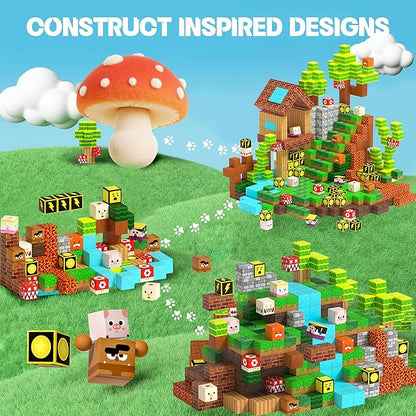 Educational Magnetic Building Blocks Set with 100Pcs 1 Inch Cubes for STEM Game Toys Christmas Birthday Gifts for Boys Girls