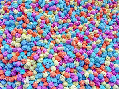 Colored Chickpeas for Sensory Play and Sensory Bins - Many Different Seasonal Colors (4 Cups, Summer 2)