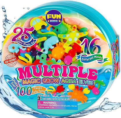 Summer Multiple Magic Aqua Elves Toy Kit for Kids, FunKidz Water Fairy Gel Kit Squishy Kit for Girls Activities for Boys Ages 3+