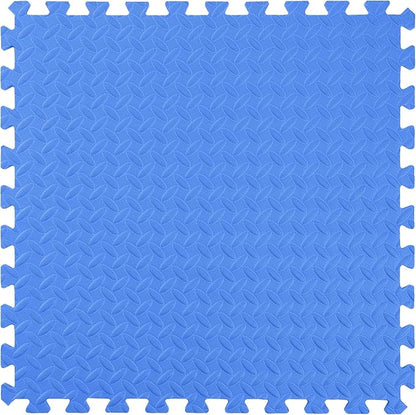 IncStores 1/2 Inch Thick Diamond Soft Foam Flooring Tiles | High-Density Interlocking Foam Tiles for Rugged Style in Your Home Gym, Playroom, and More | Blue, 6 Tiles