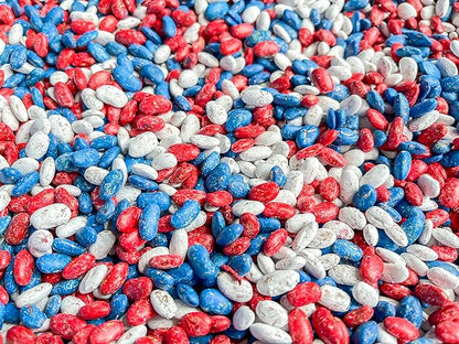 Patriotic Themed Sensory Beans - Colorful Sensory Bin Filler - 2 Cups