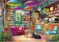 1000 Piece Jigsaw Puzzle for Adults Colorful Cozy Book Cafe Library Scene with Black Cat Puzzles with Letters on Back Fun for Seniors & Game Night Adult Games (27.5" x 19.7")