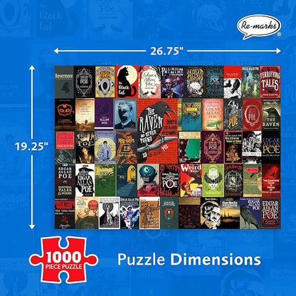 Re-Marks Edgar Allan Poe Literary Jigsaw Puzzle, Fun 1000-Piece Puzzle for All Ages