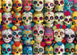1000 Piece Jigsaw Puzzle for Adults - Vibrant Day of The Dead Sugar Skulls Colorful Mexican Folk Art Halloween Challenging 1000-Piece Puzzle 27x20 Inches Premium Adult Puzzles